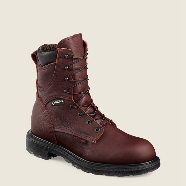 Red Wing Mens Supersole® 2.0 - 8-inch Waterproof Soft Toe - Work Boots Burgundy - 9416BCUJV